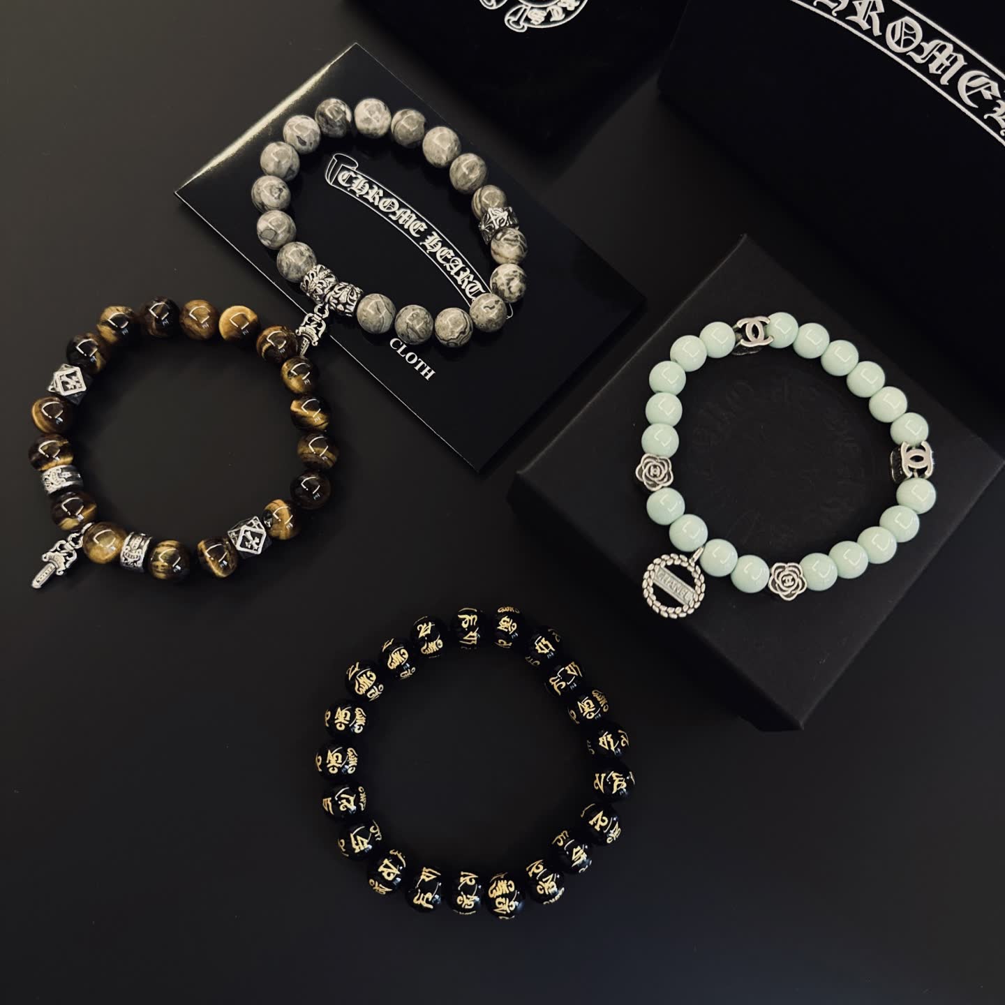 Chrome Hearts Beaded Bracelet Set